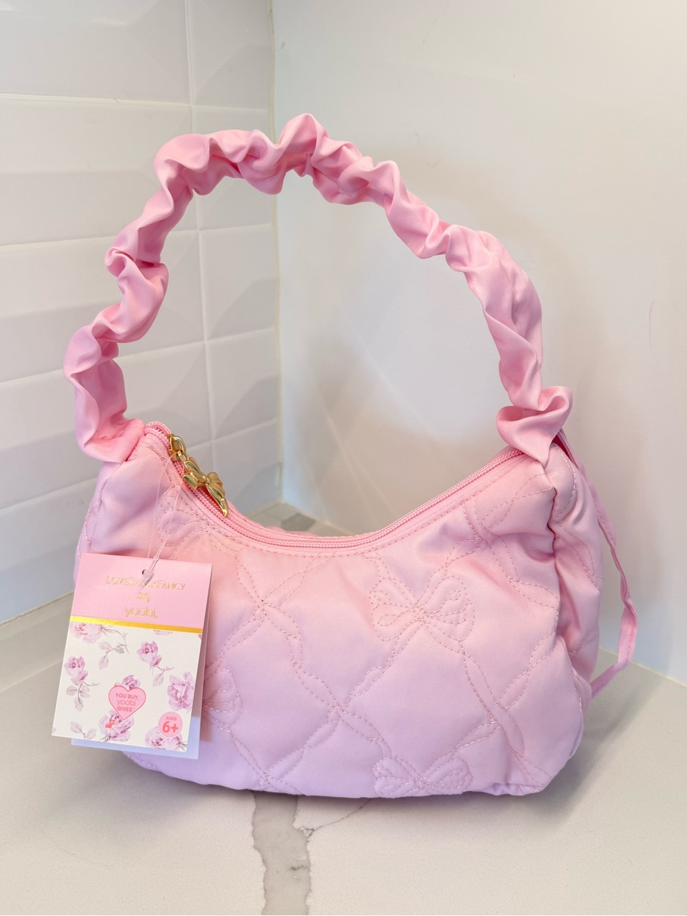 🩷 LoveShackFancy x Target - Yoobi Shoulder Bag - Sterling Dusk